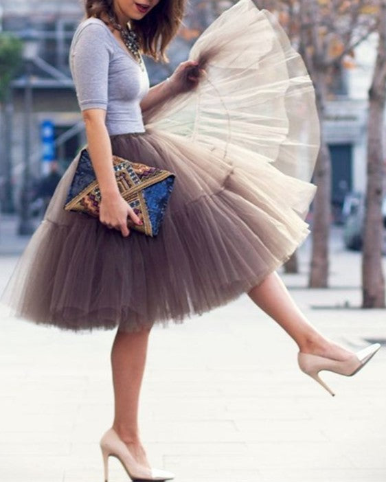 Puffy Tiered Tulle Party Skirt - view 2