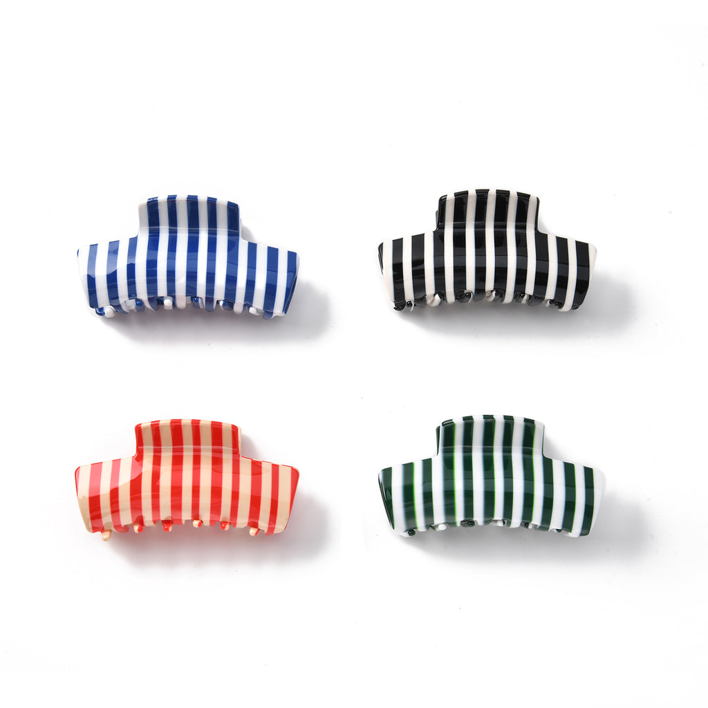 Candy Stripe Hair Claw Clip