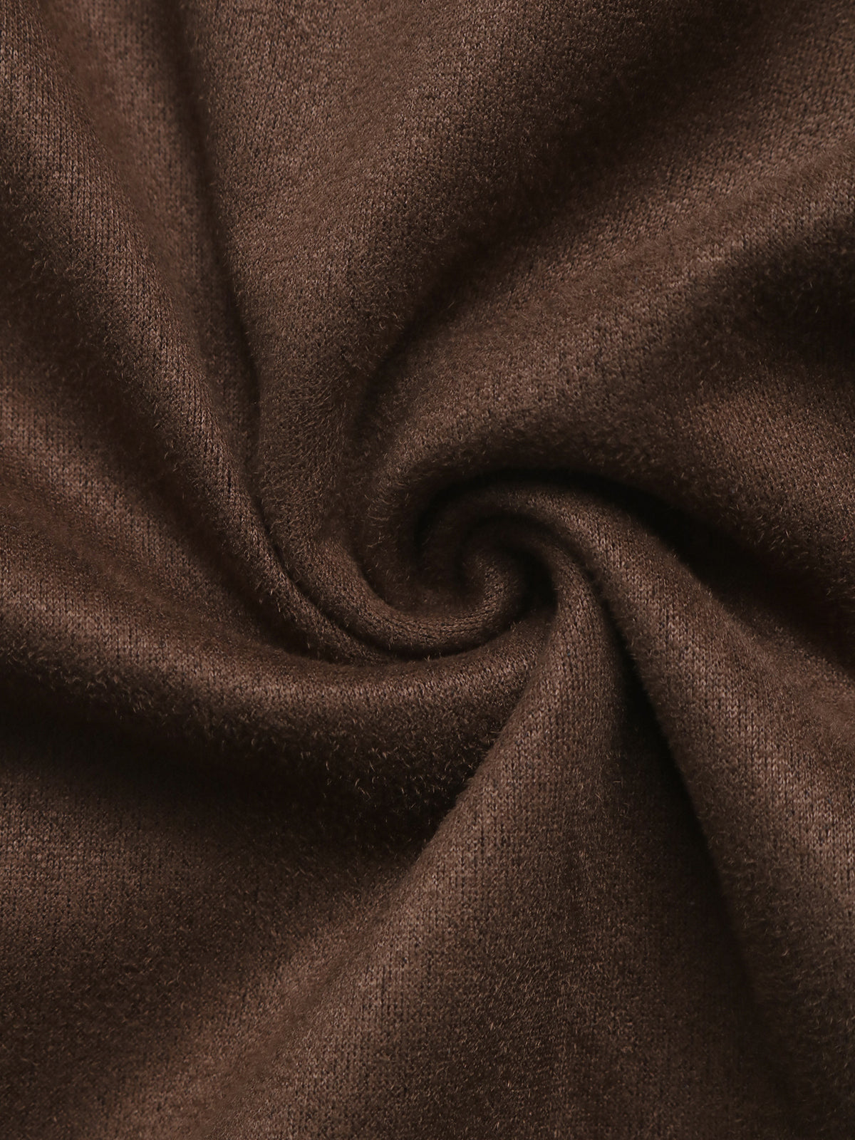 Corduroy Collar Oversized Trucker Coat - Brown - 3