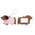 Dachshund Puppy Photo Card Keychain Charm - NO-7