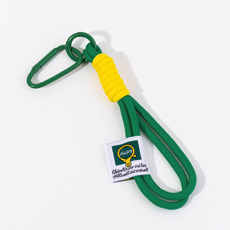 Short Rope Wristlet Keyring Strap - Green
