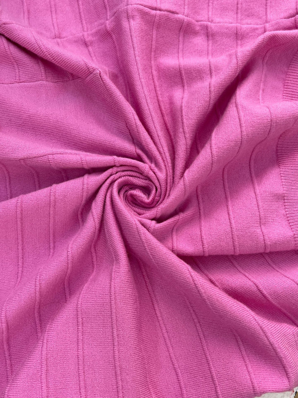 Textured Knit Cap Sleeve Pocket Top - Rose - 4