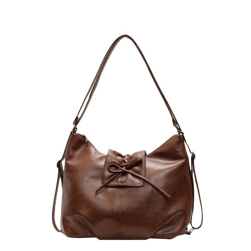 Slouchy Bow Hobo Bag Convertible to Backpack