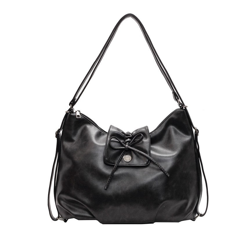 Slouchy Bow Hobo Bag Convertible to Backpack