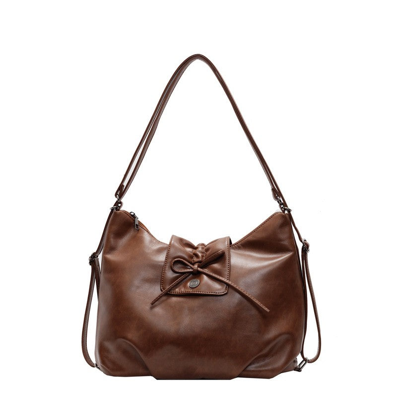 Slouchy Bow Hobo Bag Convertible to Backpack
