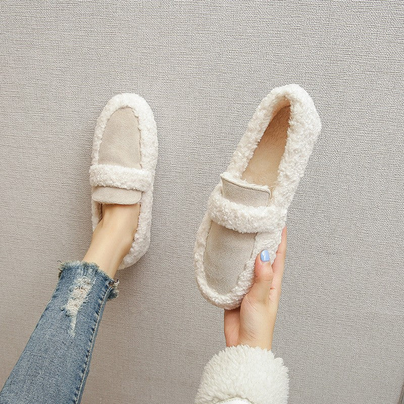 Teddy Sherpa Loafers With Faux Suede Vamp