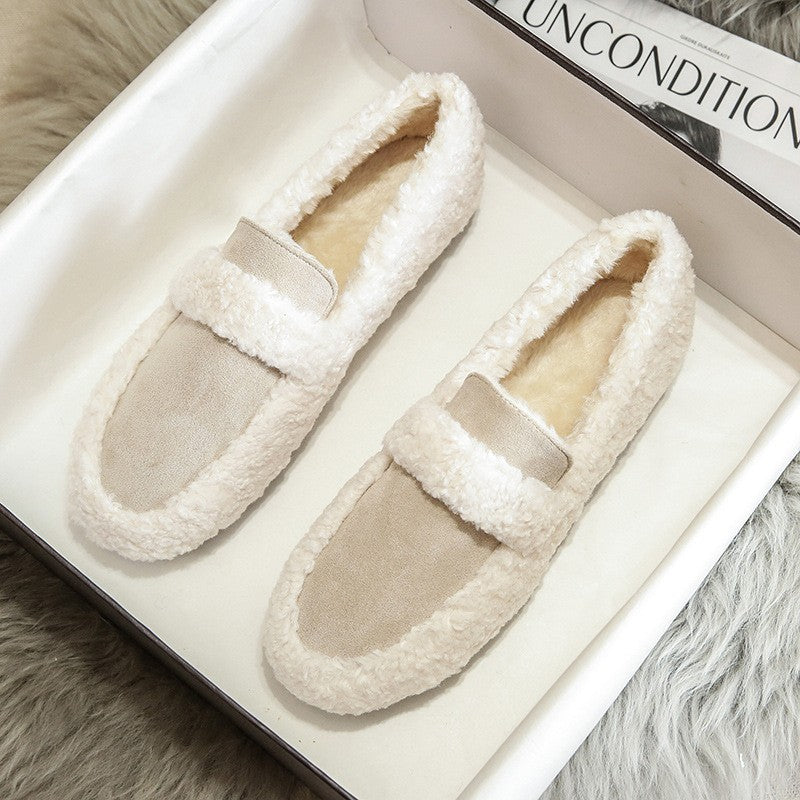 Teddy Sherpa Loafers With Faux Suede Vamp