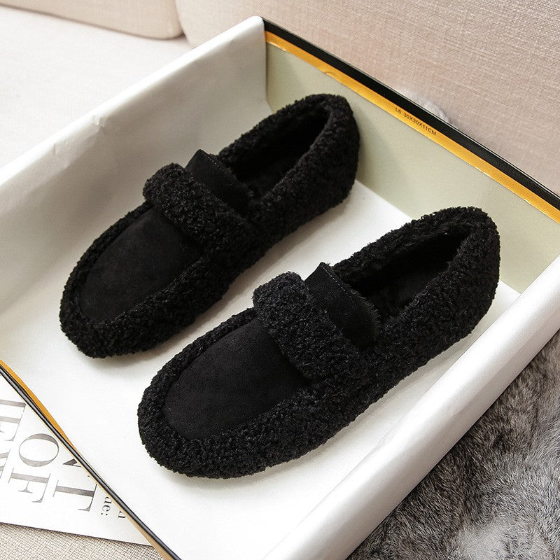 Teddy Sherpa Loafers With Faux Suede Vamp