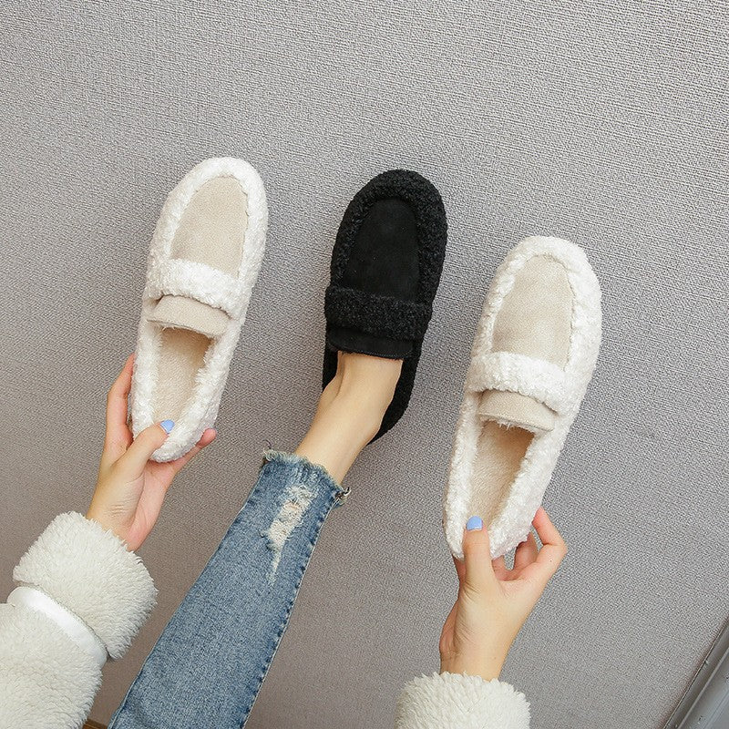 Teddy Sherpa Loafers With Faux Suede Vamp