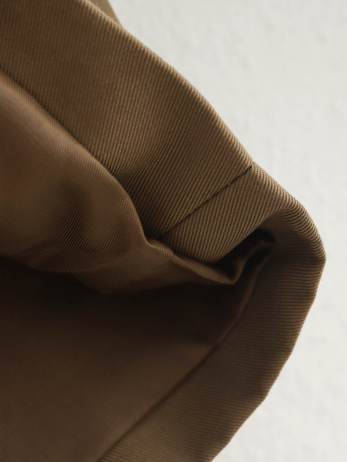 Cropped Double Breasted Trench Coat - Brown - 6