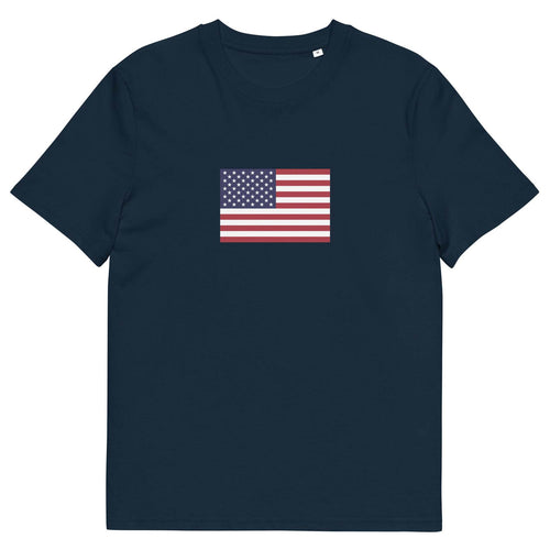 American Flag Graphic Short Sleeve Tee - Navy - 1