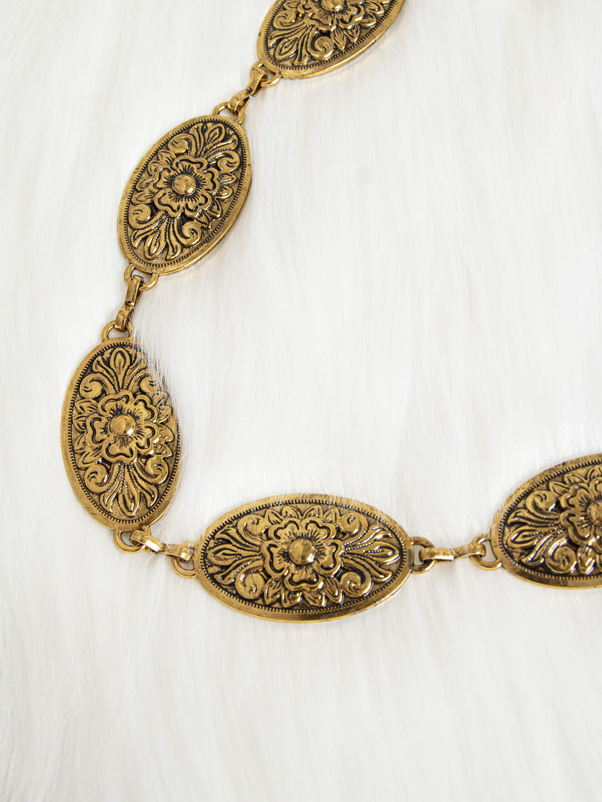 Vintage Filigree Oval Link Body Chain - Gold - 2