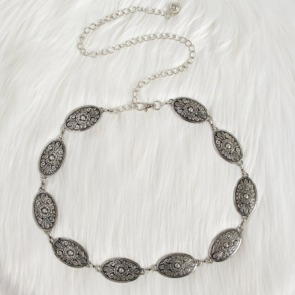 Vintage Filigree Oval Link Body Chain