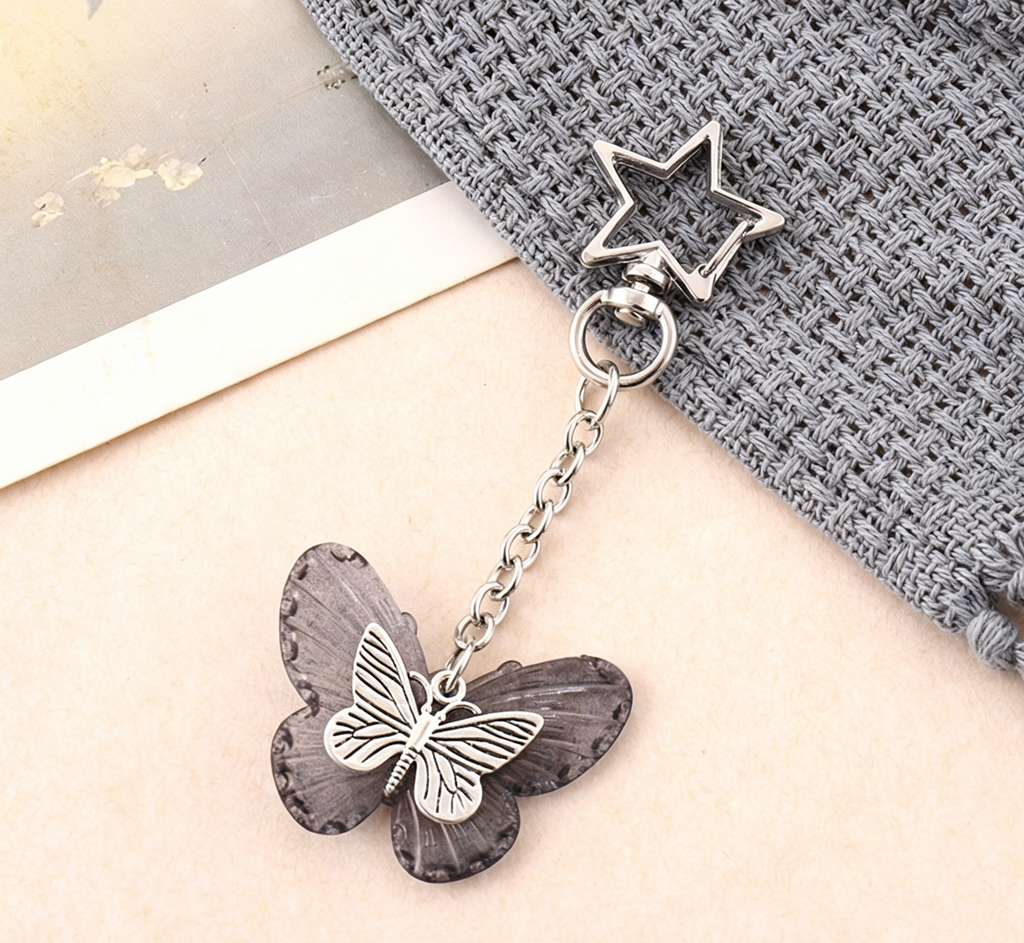 Coquette Butterfly Bow Keychain Bag Charm - Color_04