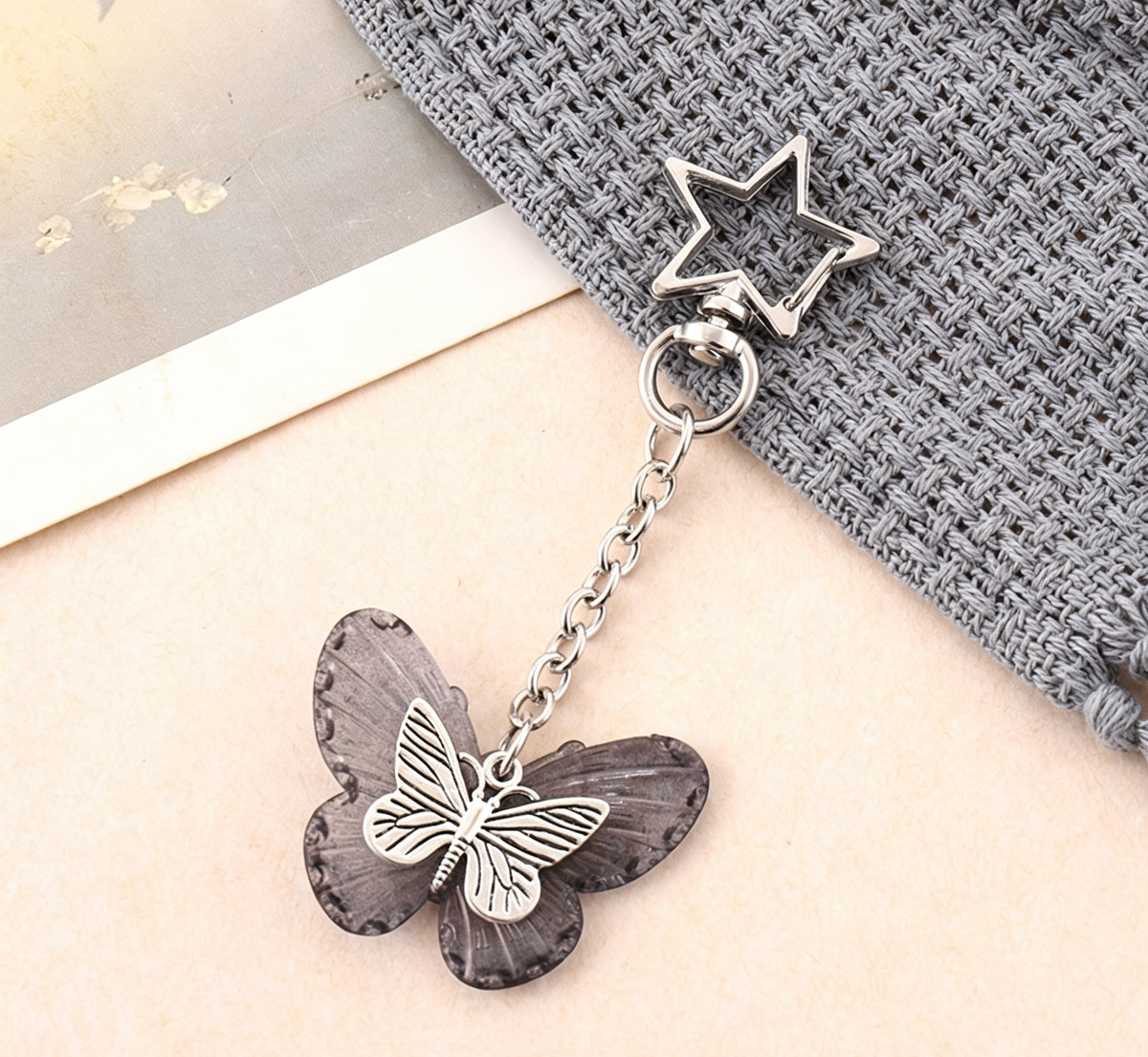 Coquette Butterfly Bow Keychain Bag Charm - Color_04