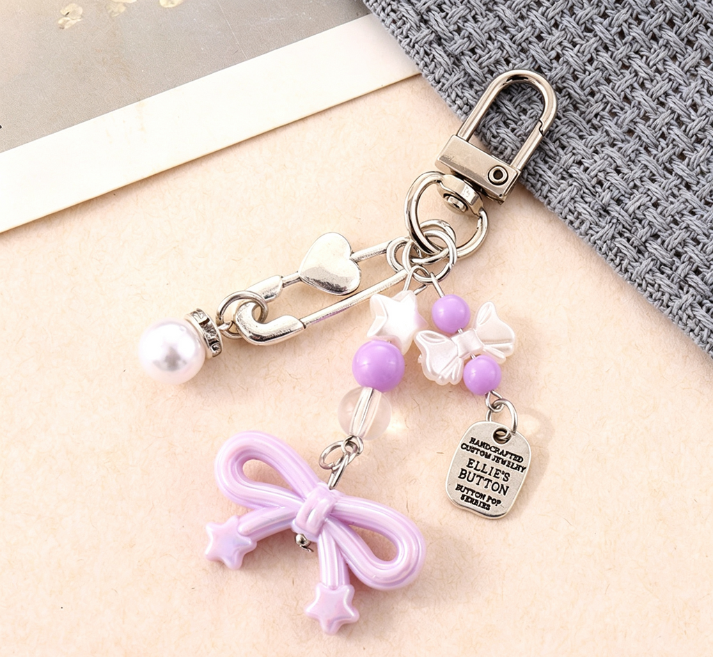 Coquette Butterfly Bow Keychain Bag Charm - Color_09