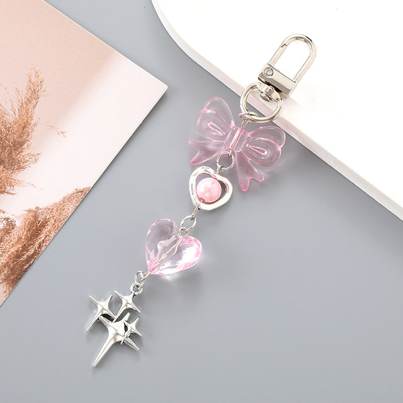 Coquette Butterfly Bow Keychain Bag Charm - Color_15