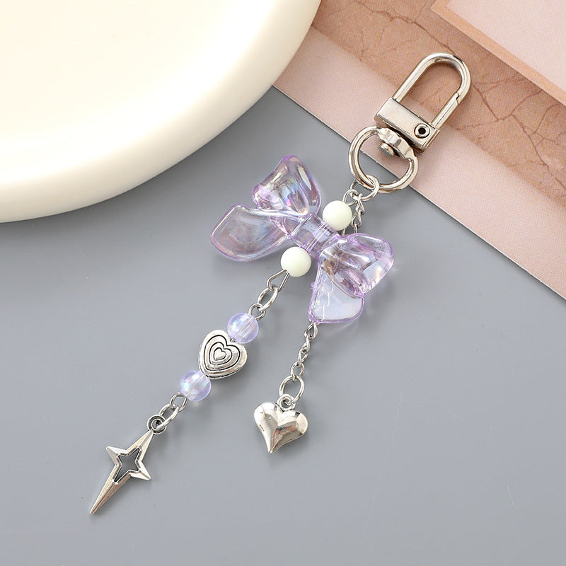 Coquette Butterfly Bow Keychain Bag Charm - Color_21