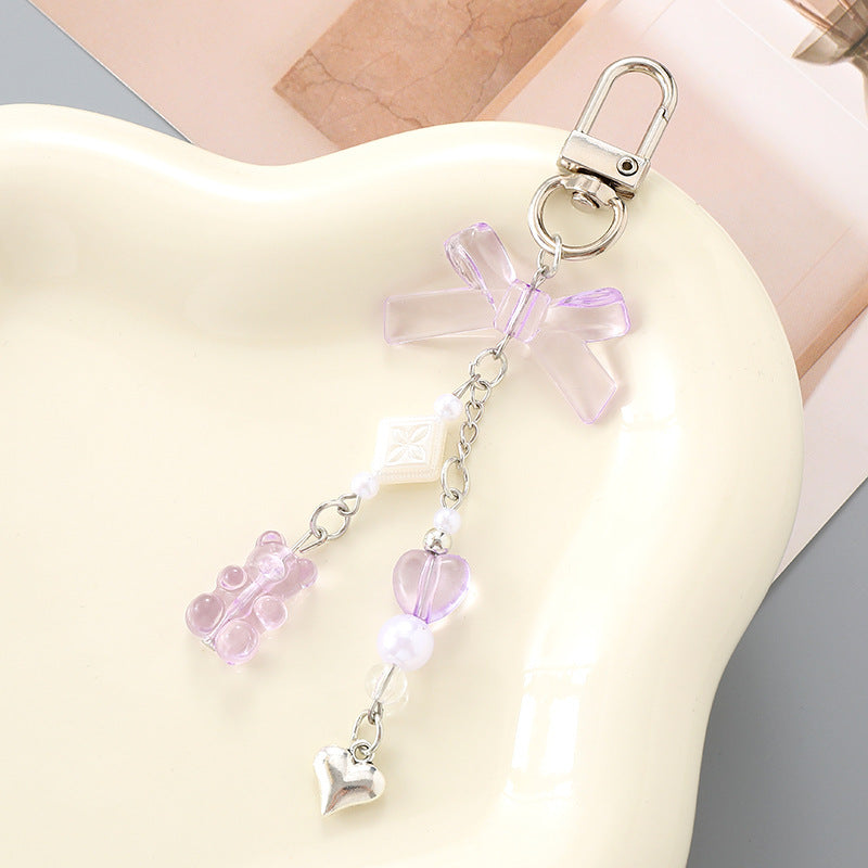 Coquette Butterfly Bow Keychain Bag Charm - Color_27