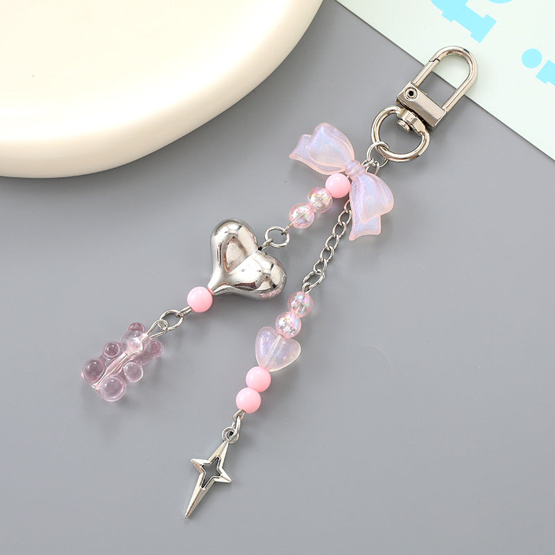 Coquette Butterfly Bow Keychain Bag Charm - Color_37