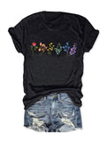 Pride Wildflower Row Short Sleeve Tee - Black