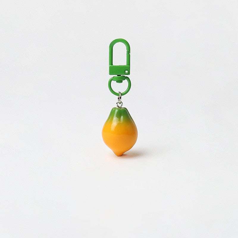 Realistic Fruit Charm Bag Keychain - Color_3