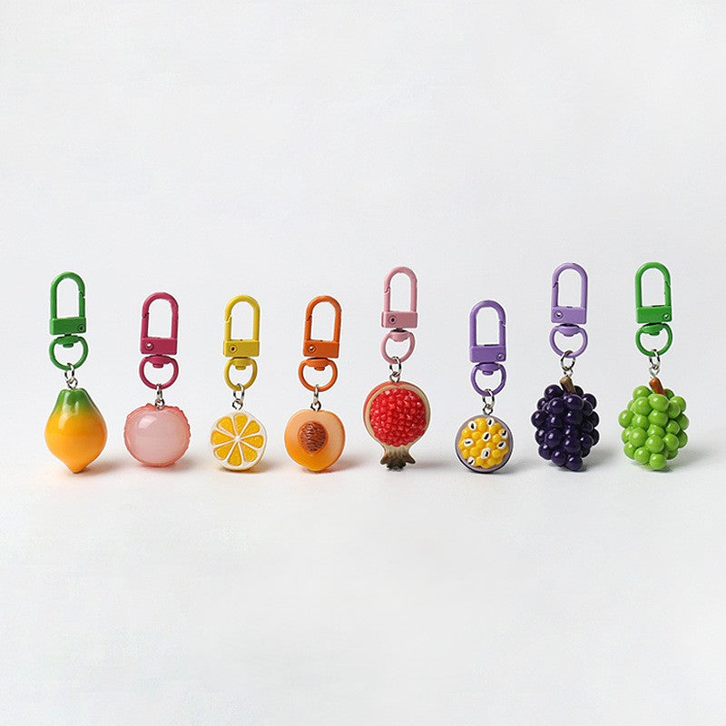 Realistic Fruit Charm Bag Keychain