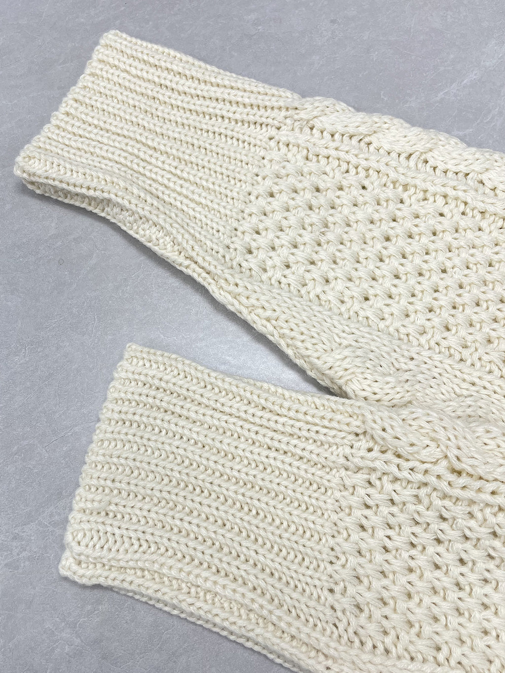 Textured Cable Knit Short Sweater Dress - Apricot - 3