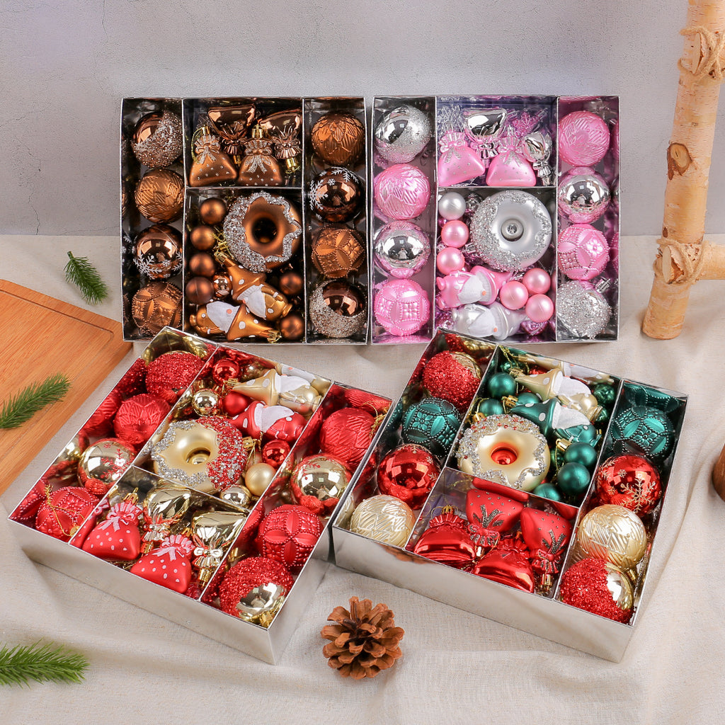60-Piece Boxed Christmas Tree Ornament Set - NO-2