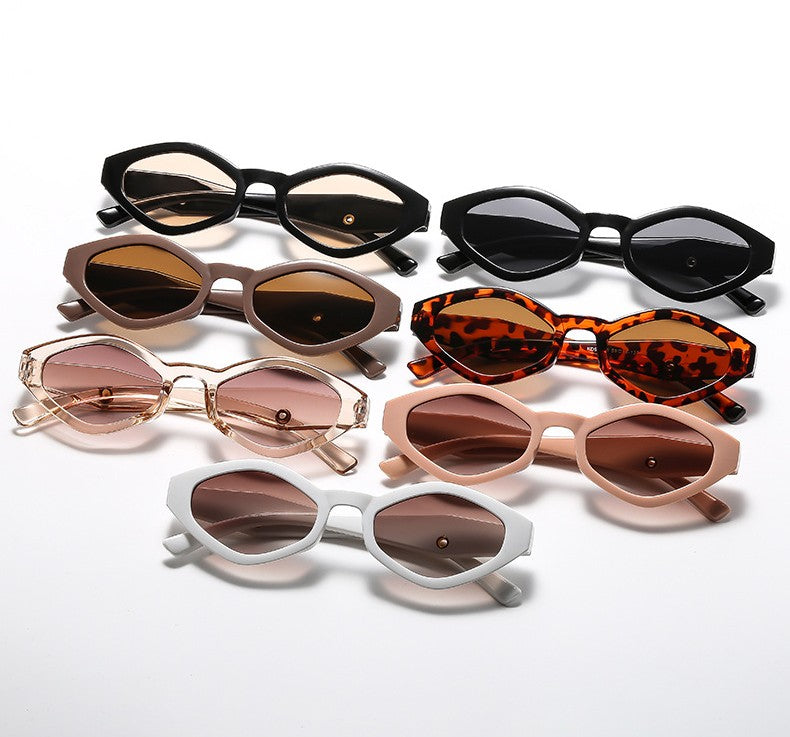Retro Polygon Cat Eye Sunglasses