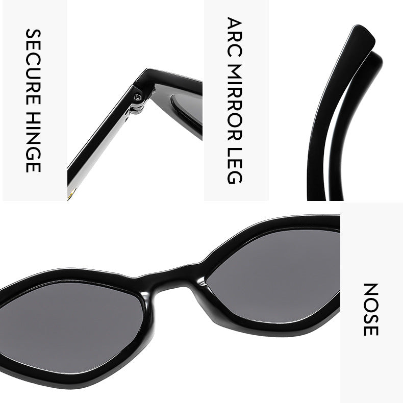 Retro Polygon Cat Eye Sunglasses - view 2