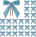 Velvet Twist Tie Bows Christmas Tree Ornament Set - Blue