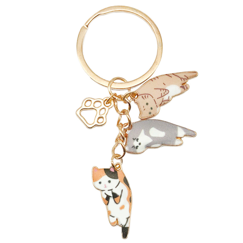 Playful Cat Paw Charm Keychain - Cat - 1