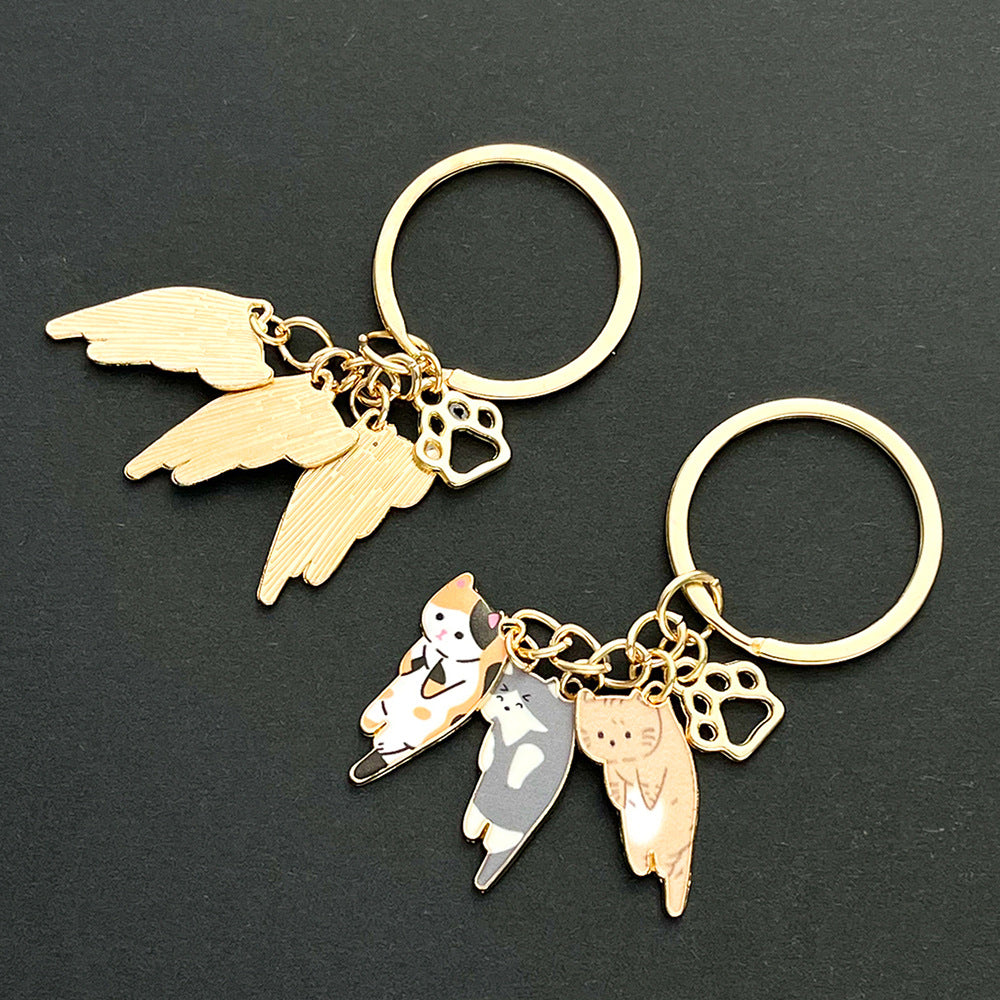 Playful Cat Paw Charm Keychain - Cat - 3
