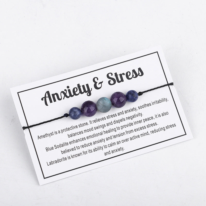Natural Stone Adjustable Woven Bracelet