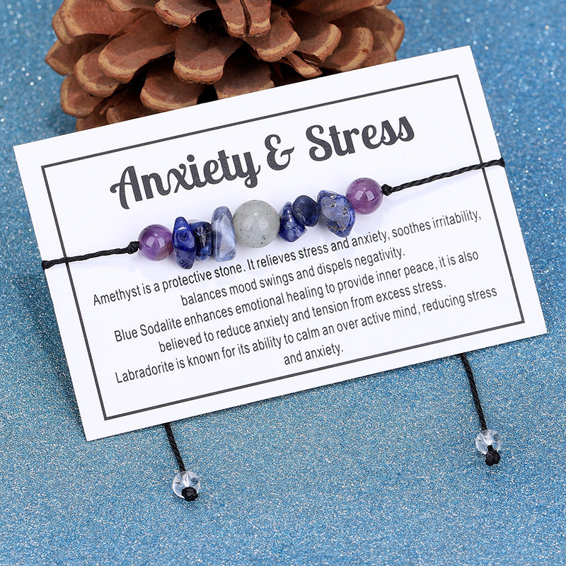 Natural Stone Adjustable Woven Bracelet - view 5
