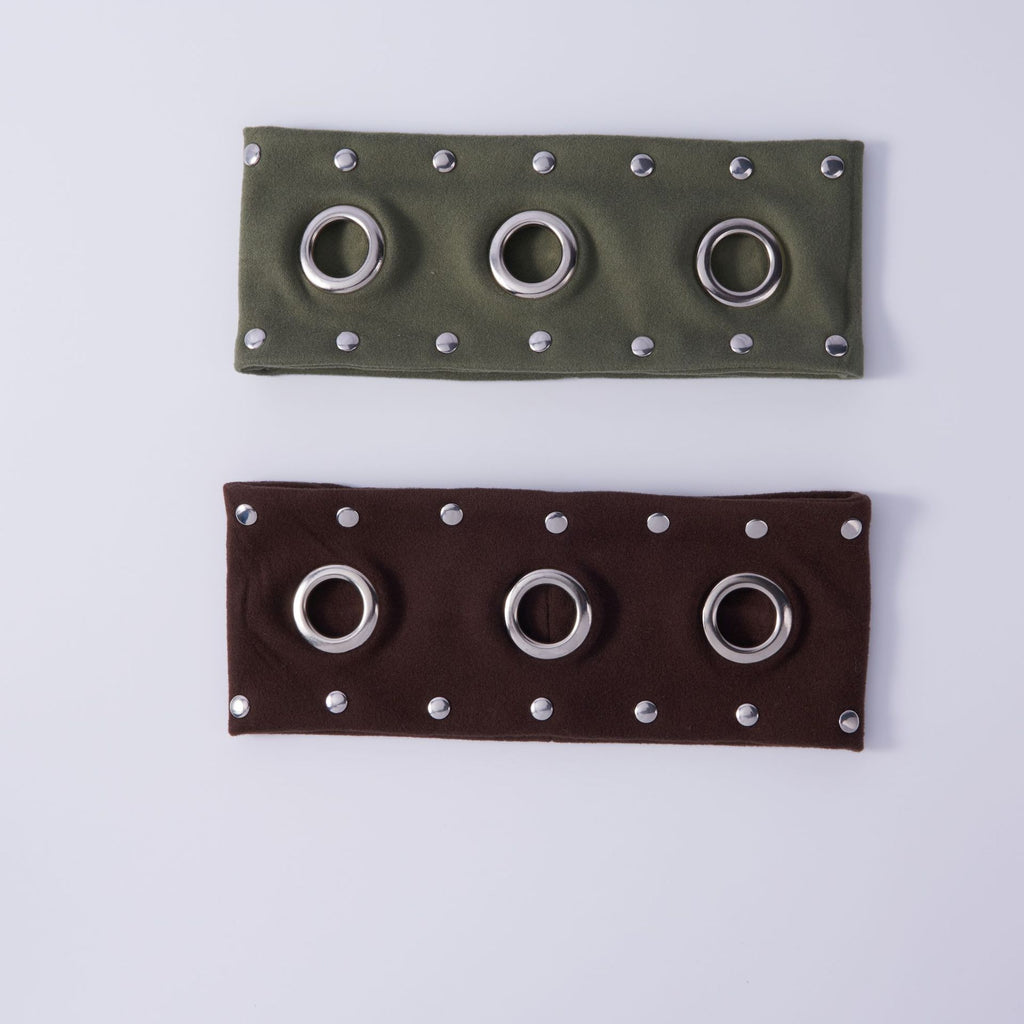 Studded Grommet Wide Jersey Headband - view 1