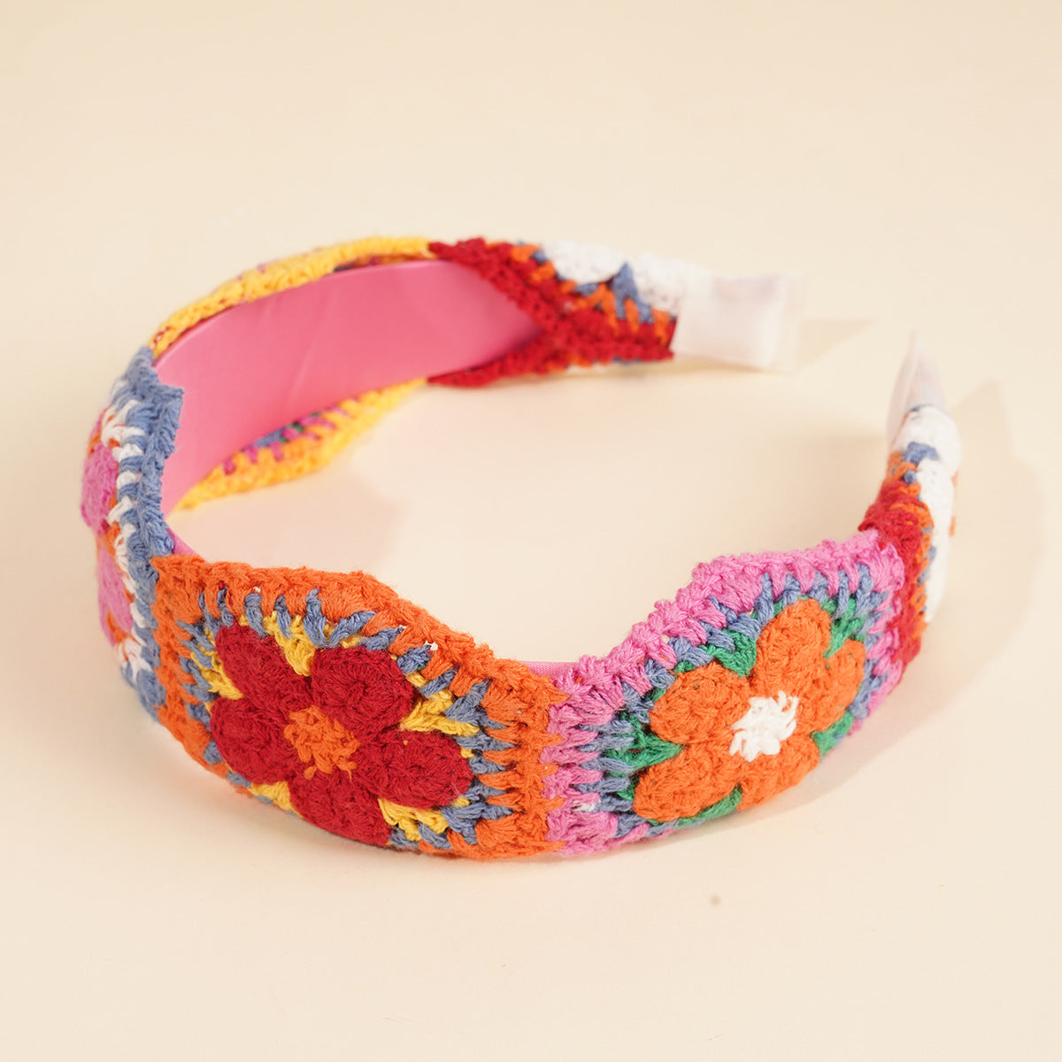 Fruit and Flower Crochet Knot Headband - Red