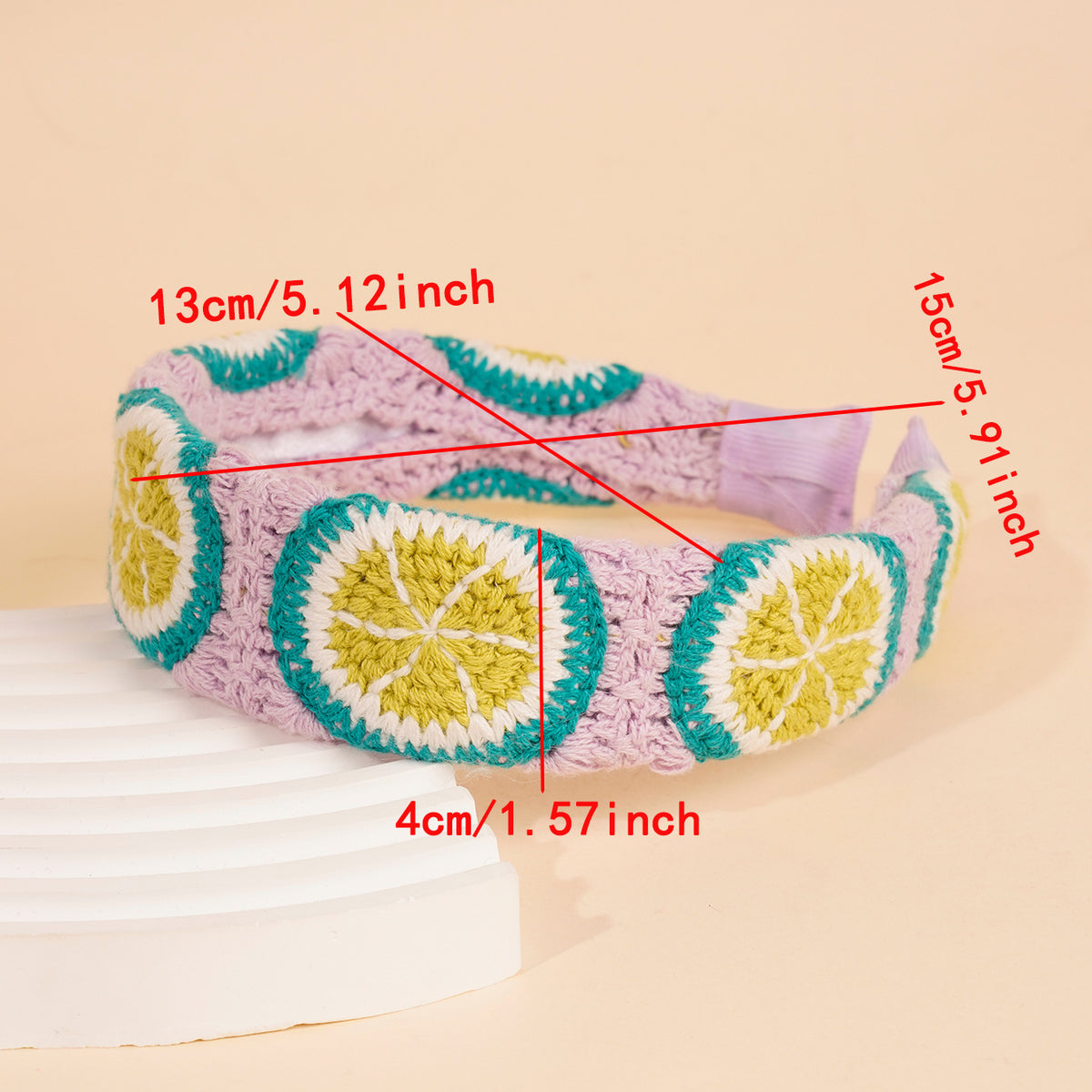 Fruit and Flower Crochet Knot Headband - view 11