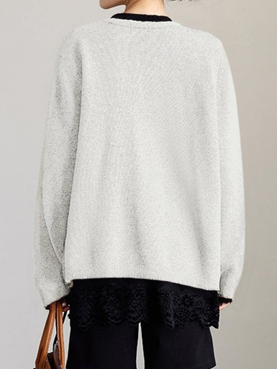 Oversized Side Tie Button Front Cardigan