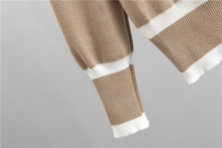 Zip Front Cardigan Cami And Pant Set - Tan - 5