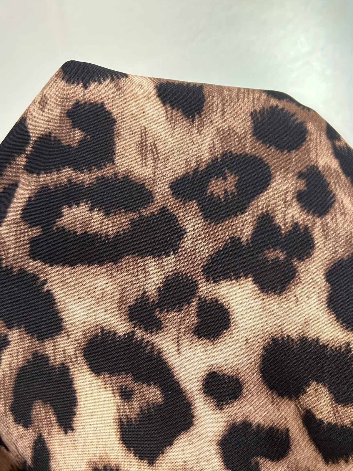 Leopard Print Crop Top and Wide Leg Set - Leopard - 1