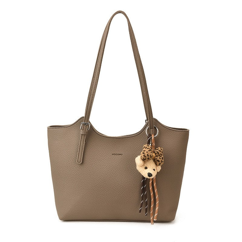 Oversized Pebbled Faux Leather Slouch Tote