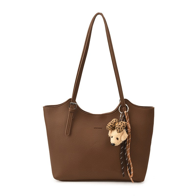 Oversized Pebbled Faux Leather Slouch Tote
