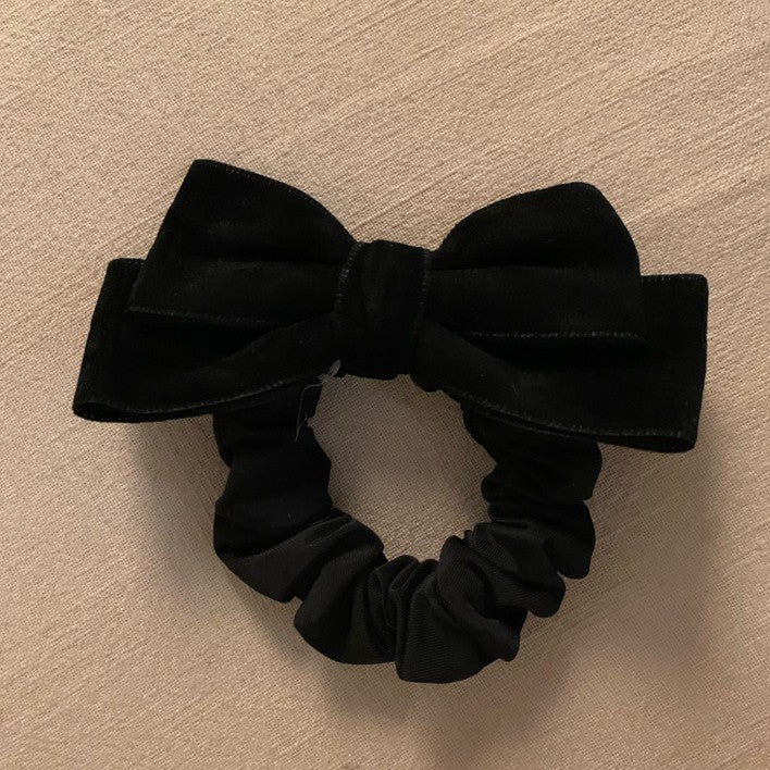 Velvet Bow Scrunchie Hair Tie - Bow