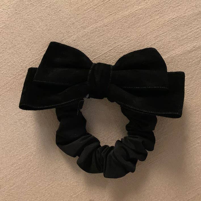 Velvet Bow Scrunchie Hair Tie