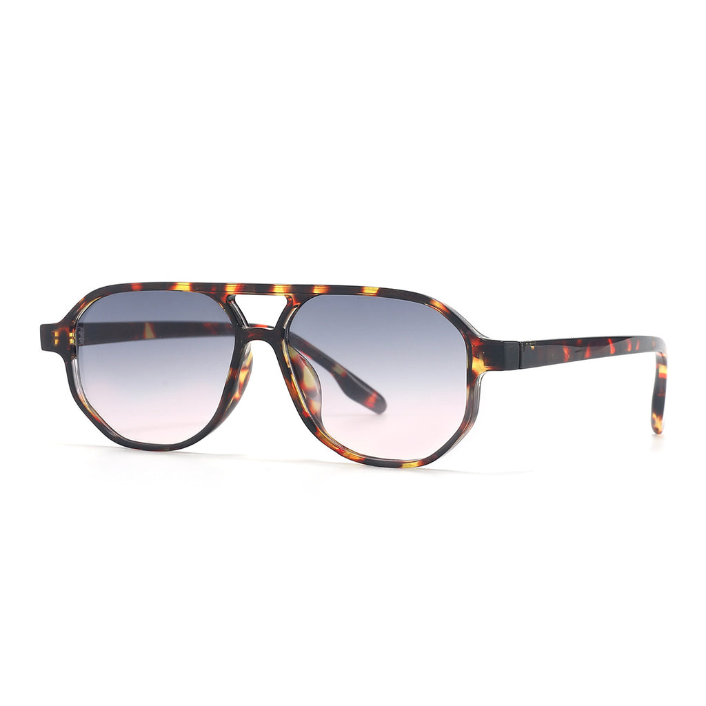 Retro Double Bridge Aviator Sunglasses - Decor