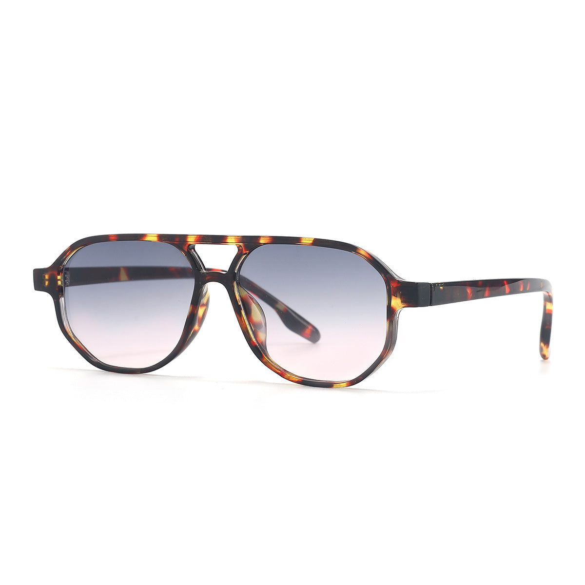 Retro Double Bridge Aviator Sunglasses - Decor