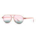 Retro Double Bridge Aviator Sunglasses - Pink