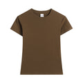 Slim Fit Cotton Crewneck T-Shirt - Brown